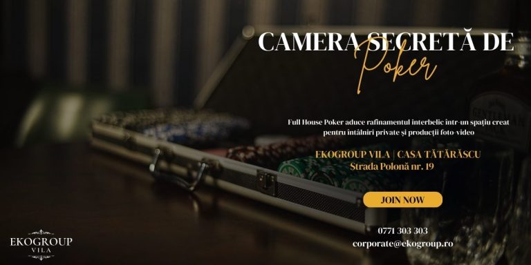 Masa de poker exclusivistă: Full House Poker, camera secretă pentru experiențe private în București